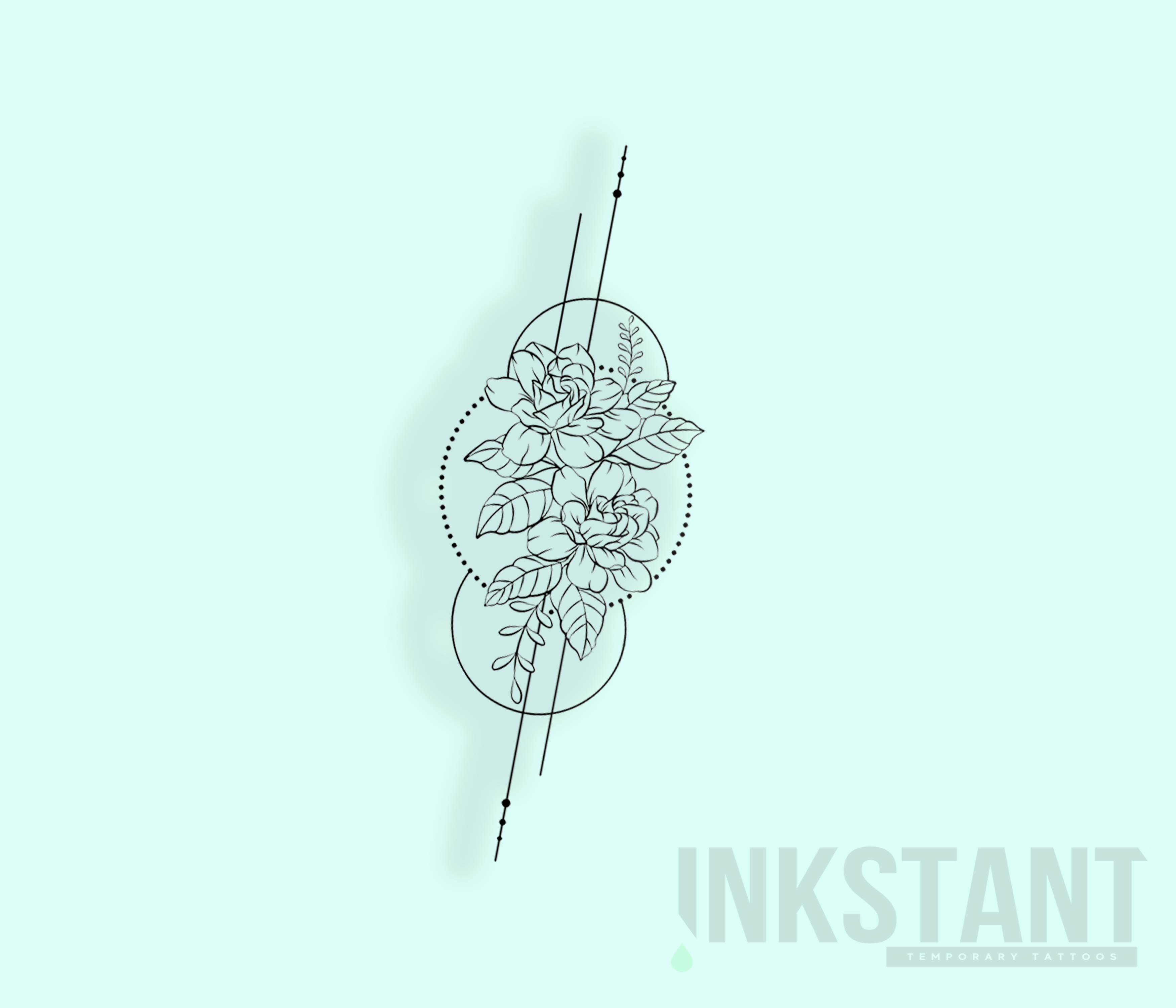 Geometric Floral Circles