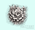 Greyscale Floral