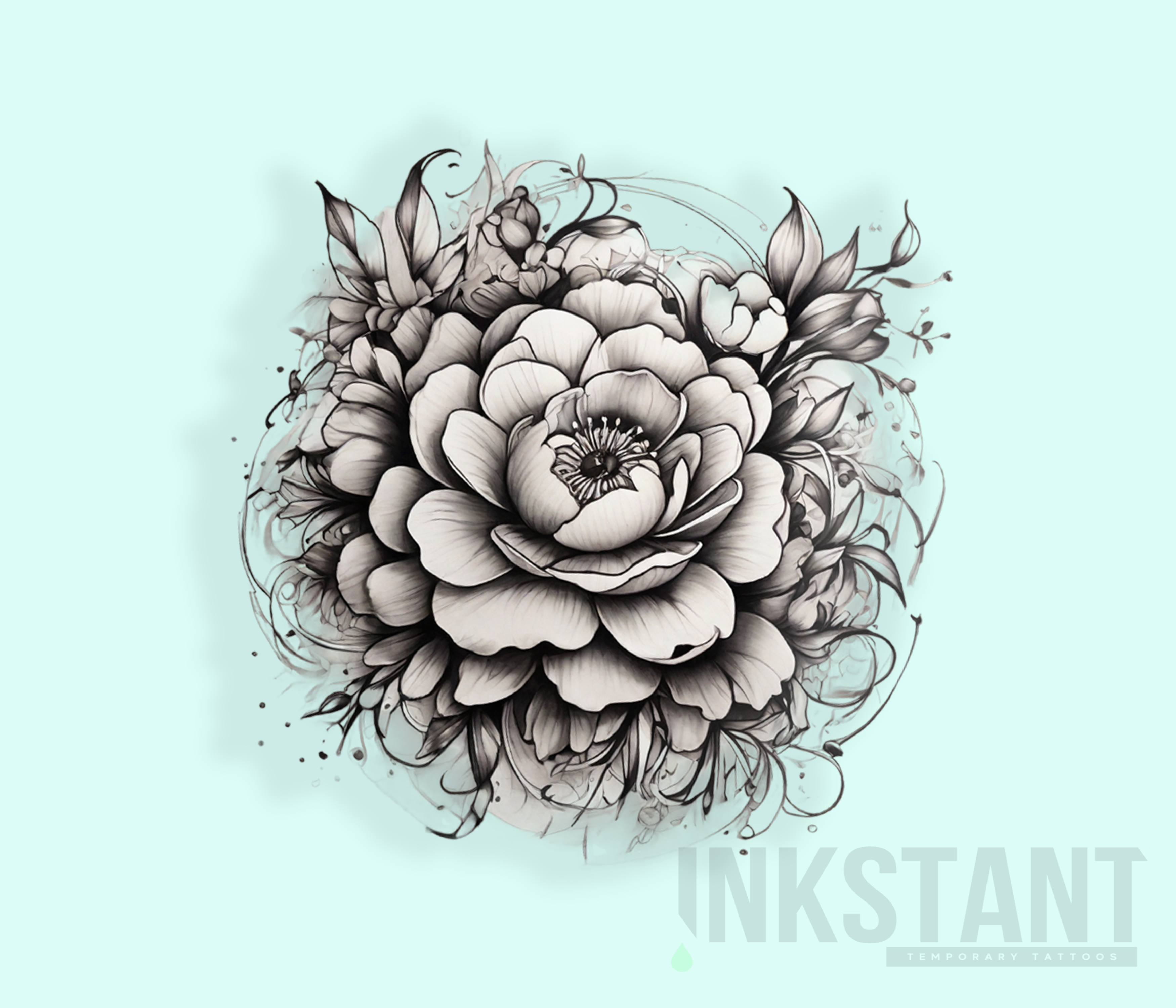 Greyscale Floral