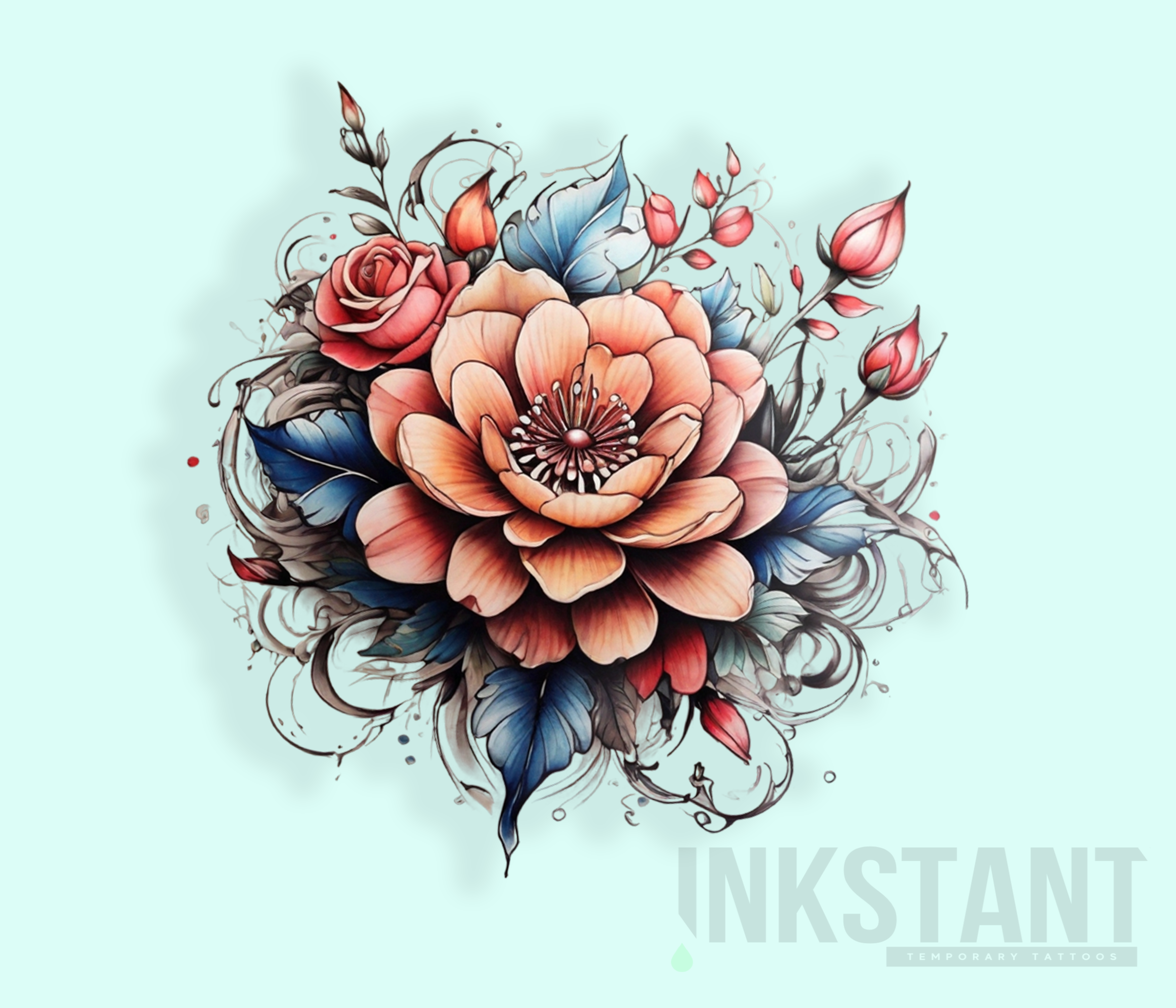 Peach Floral